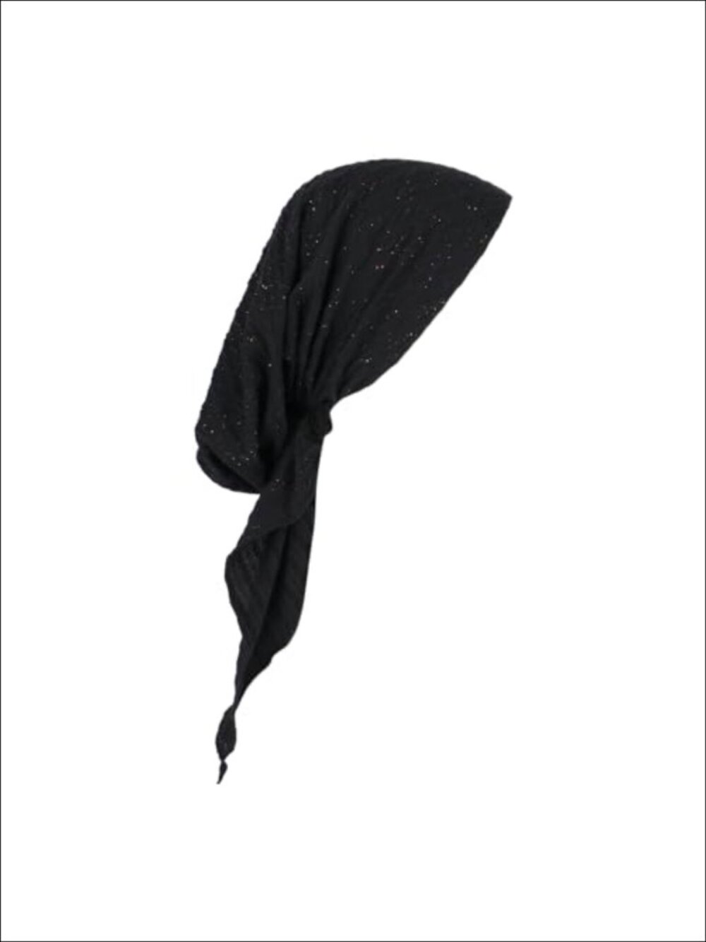Pretied Head Scarves for Women Stretchy Ribbed Sparkly Foil Finish One Size